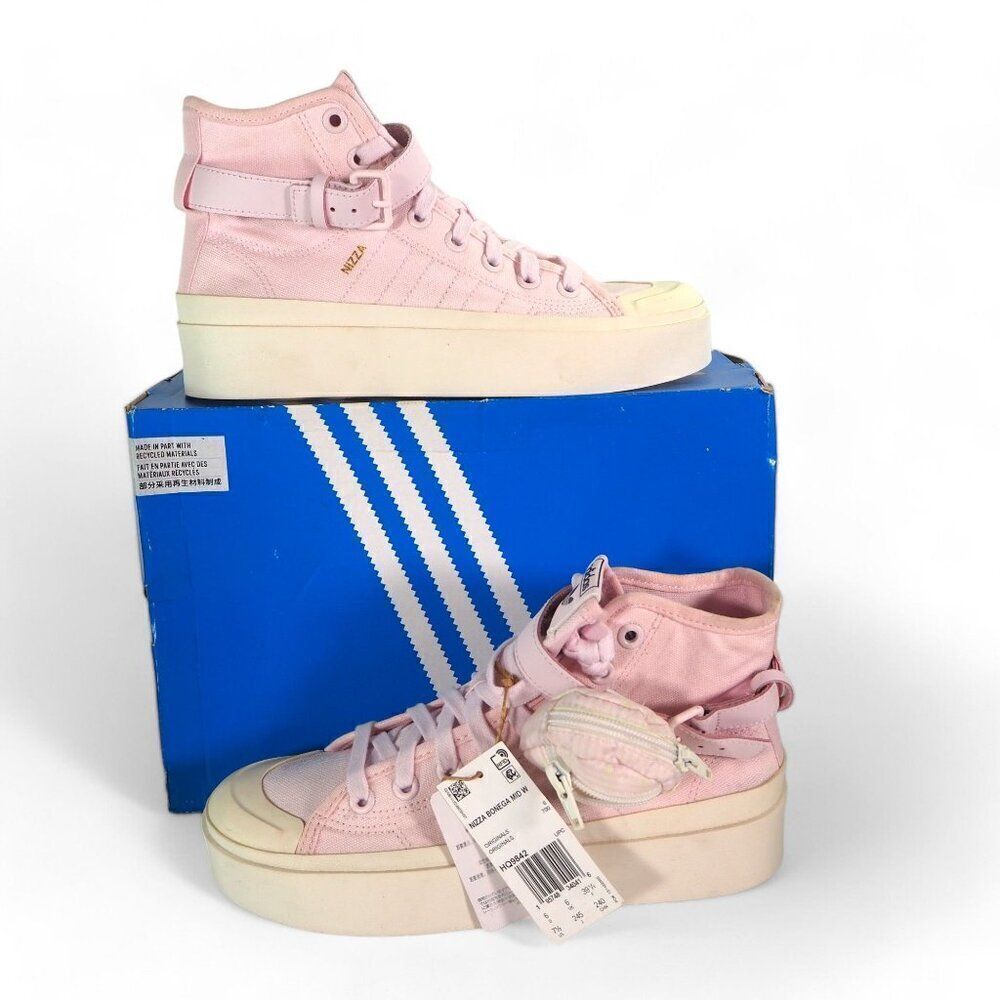 Adidas Nizza Bonega Mid 'Almost‎ Pink' Casual Sneakers HQ9842 Women's 7.5